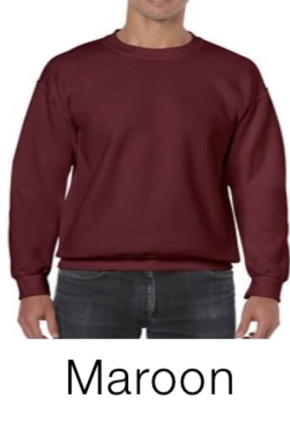 Adult crew neck fleece