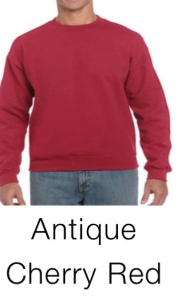 Adult crew neck fleece