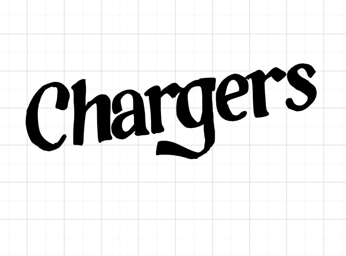 Name and or Chargers writing