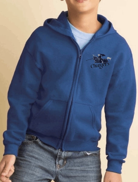 Gildan full zip hoodie youth