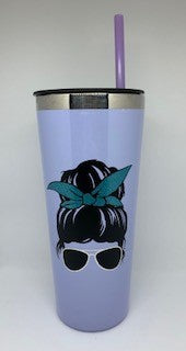 Personalized travel mug with permanent vinyl
