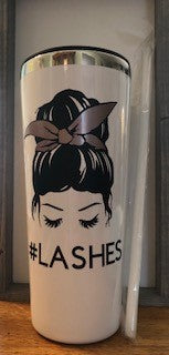 Personalized travel mug with permanent vinyl